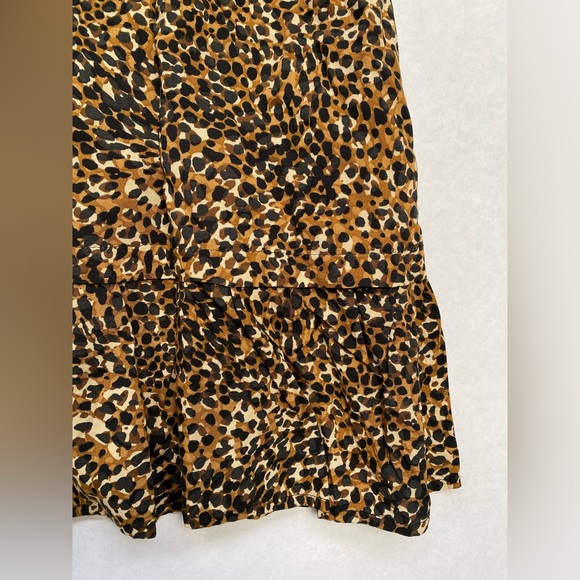 Old Navy Women's Rebel Ruffle Brown Animal Print Mini Dress w/Pockets Size S NWT - Picture 5 of 11